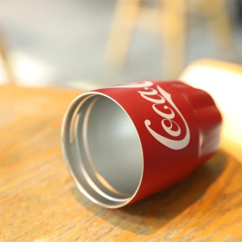 1pc 260ml 320ml Stainless Steel Insulated Cup Coca Cola Same High Beauty Water Bottles Coffee Cup Portable Dual Drink Office Cup
