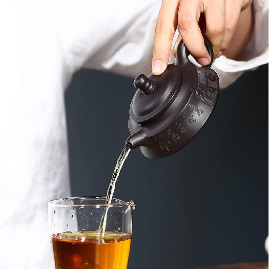 140ml Yixing Purple Clay Teapot Handmade Filter Kettle Chinese Tea Set Tea Ceremony