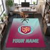 Crystal Velvet Rug Burnley Football Print Custom Name Text Floor Mat Home Decor