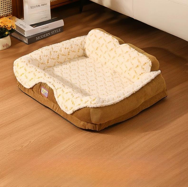 Cat litter universal kennel dog bed autumn and winter warm sleeping mat neck support mountain big dog kennel pet litter