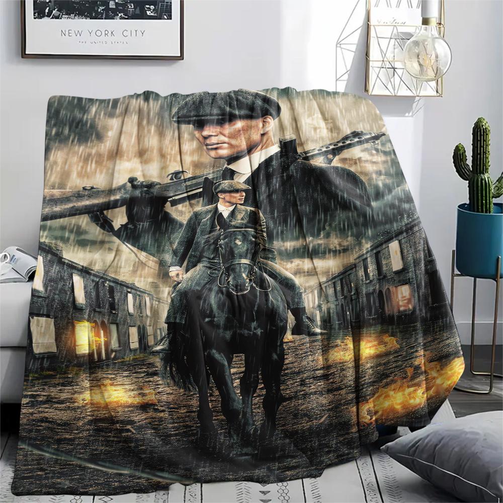 1 Pezzo Coperta in Flanella con Stampa Peaky Blinders, Alta qualità Confortevole per Tutte le Stagioni, Arredamento per la Casa, Calore e Comfort, Perfetta per Regali di Natale