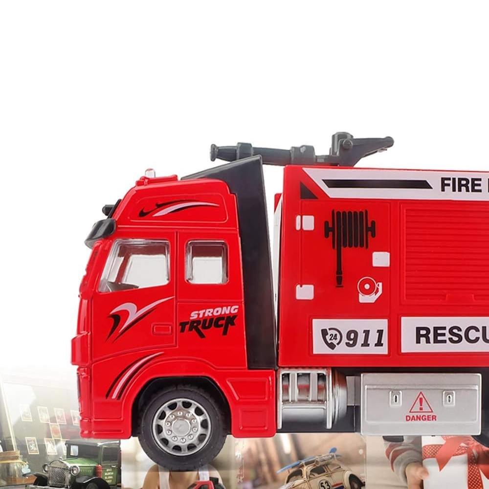 1/32 Alloy Water Tanker Model Simulation Fire Transport Vehicle Pull Back Car Inertia Toy Car Metal Children Toy Car