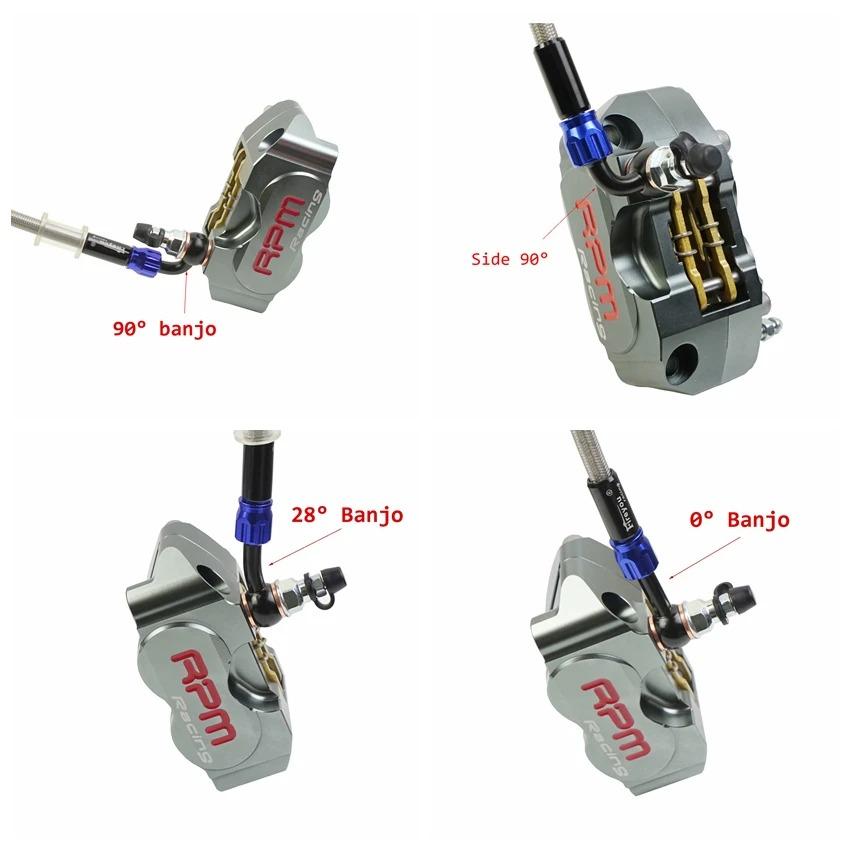 Motorcycle Steel Hydraulic Brake and Clutch Hoses, Equipped with Two M10 Brake Screws, Suitable for All Types of Motorcycles.