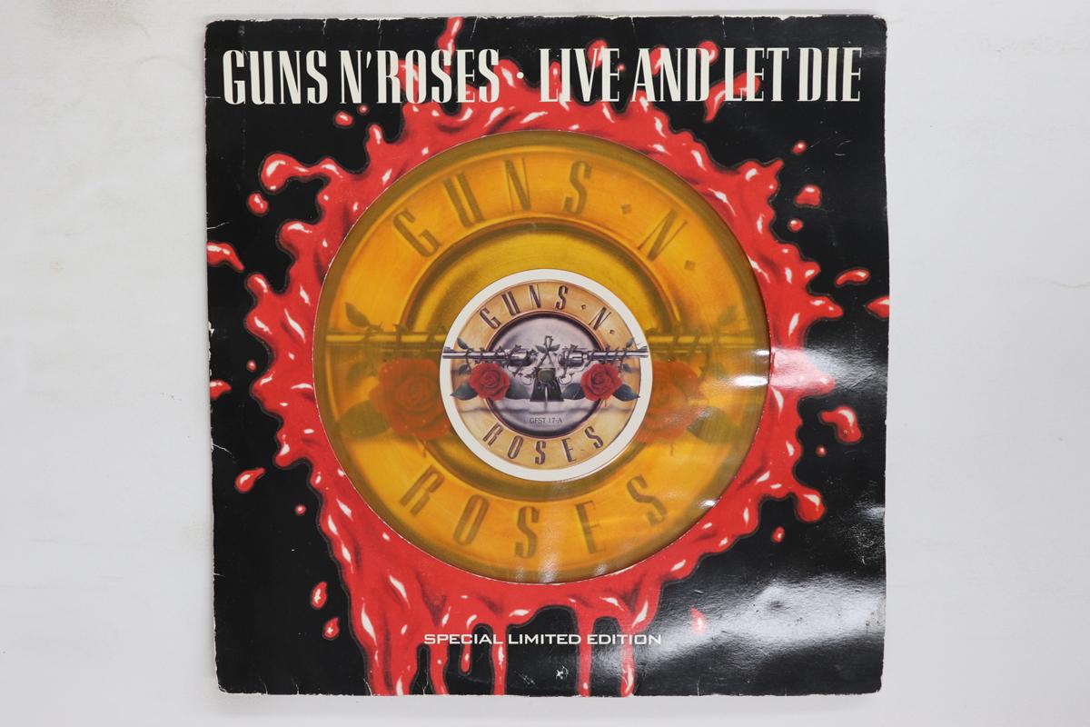 

12-дюймовая пластинка GUNS N ROSES Live And Let Die GFST17 GEFFEN 1991 UK Metal Б/у