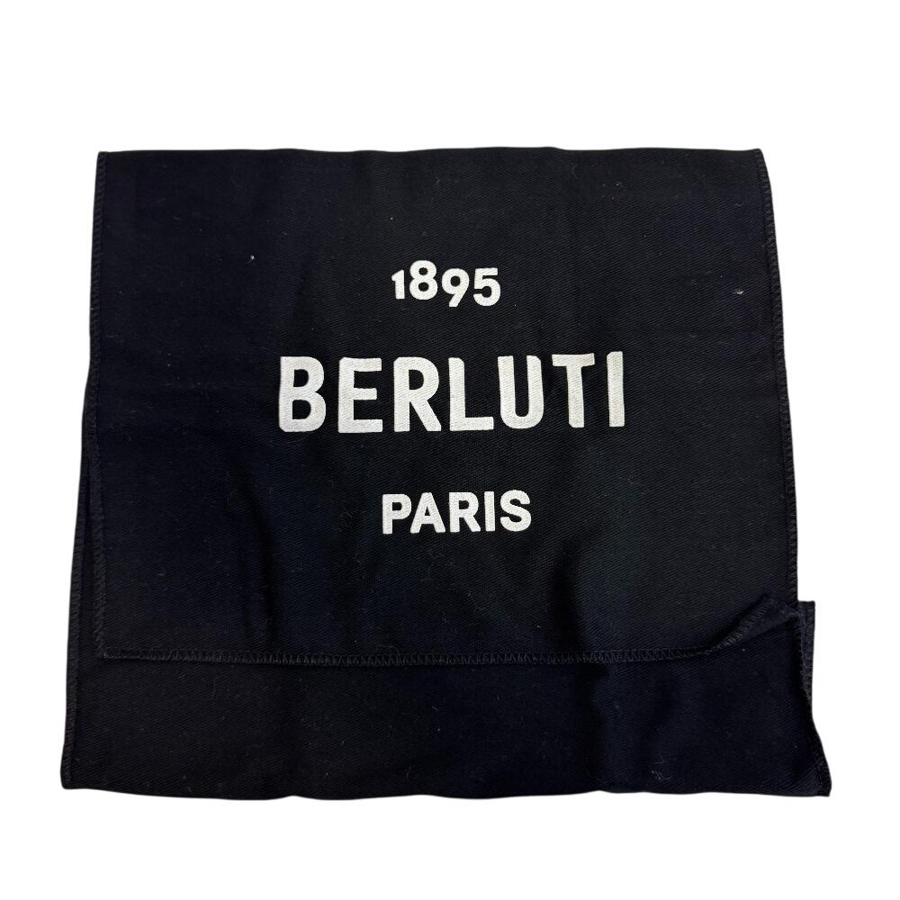 Berluti Pouch Clutch bag Calligraphy leather Tercio Pouch business bag black leather Used