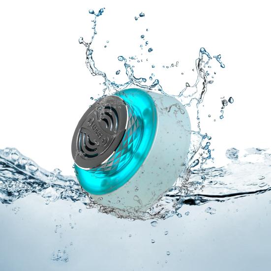 IP67 Waterproof Shower Speaker with RGB Light Rechargeable Detachable Suction Cup Stereo Sound Bathroom Bluetooth-compatible Wireless Speaker