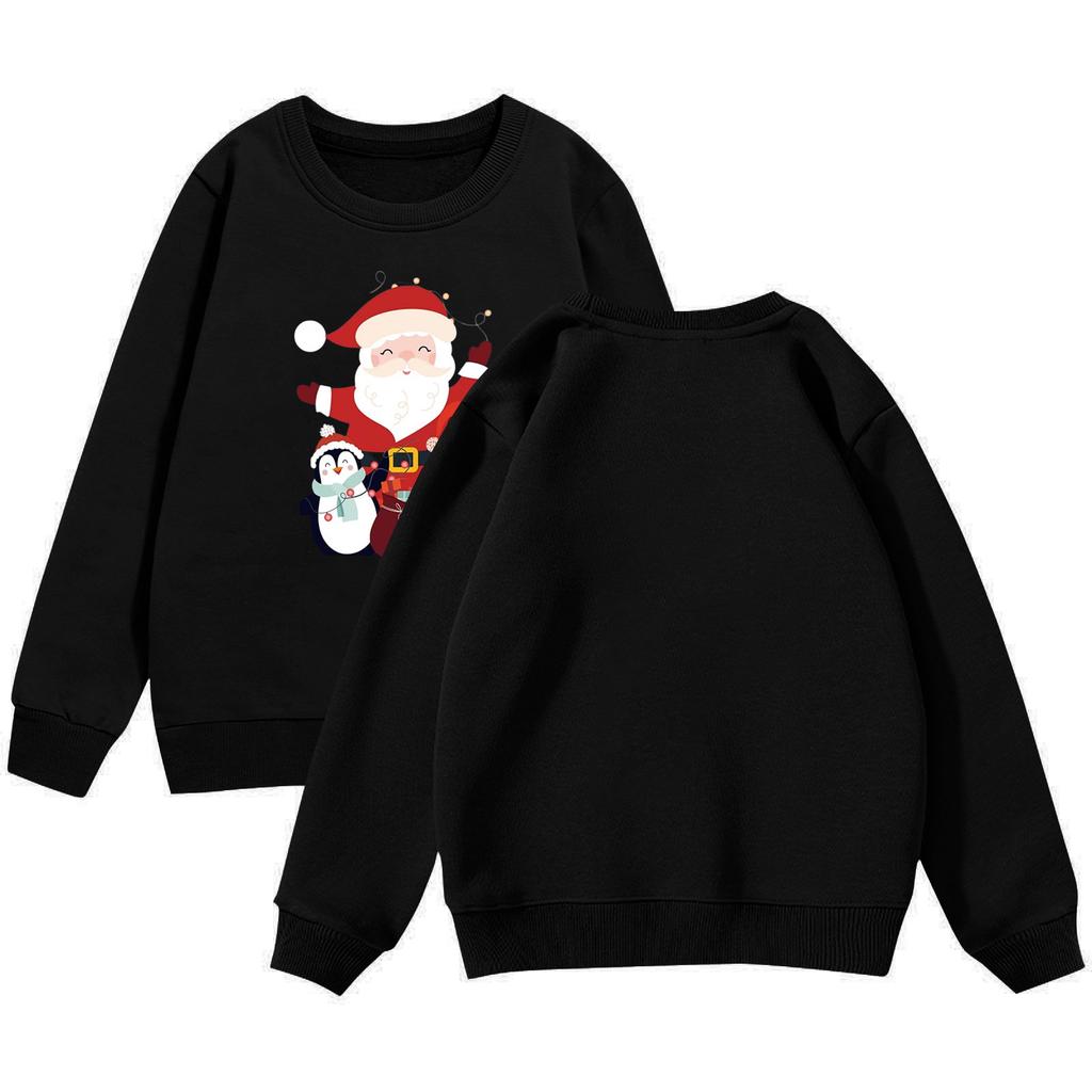 Christmas Day Girls Round Neck Pullovers For Kids Printed Baby Tops