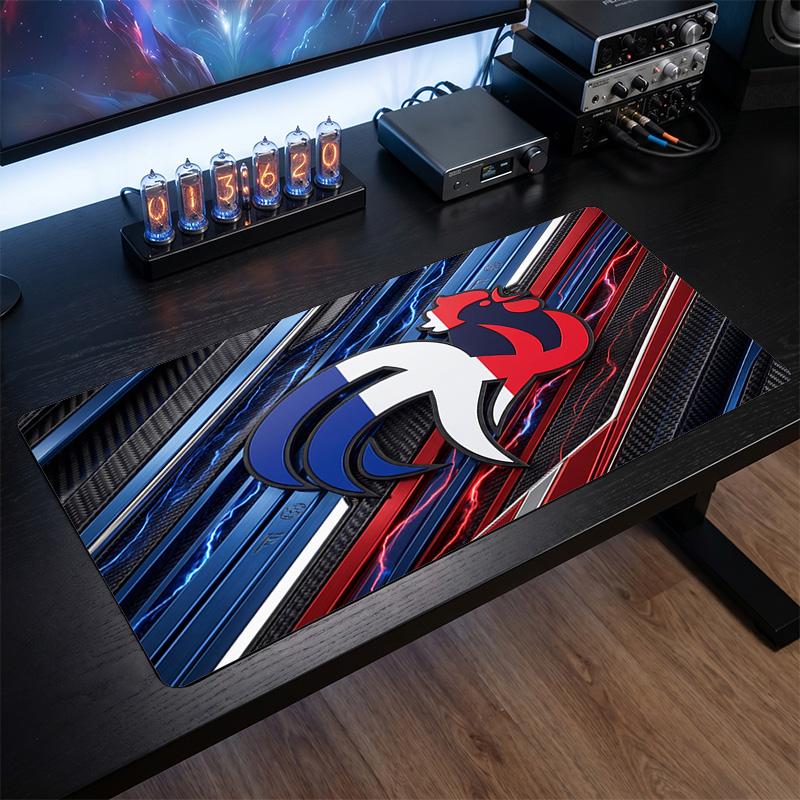 Tappetino Mouse Scudo Calcio Francia, Tappetino da Scrivania Esteso in Gomma Antiscivolo per Gaming Ufficio Laptop Regalo per Fan