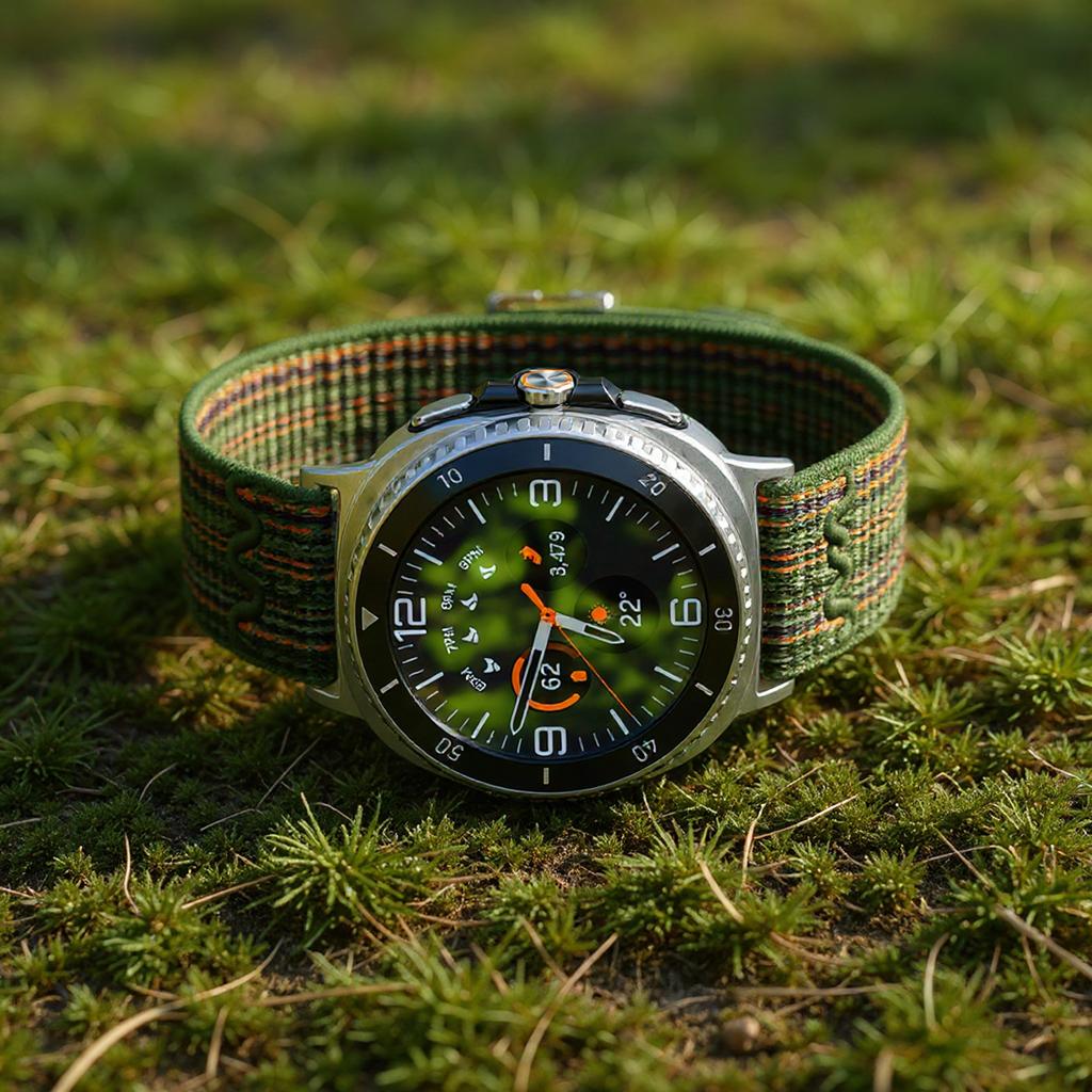 Nylon Sport Band For Samsung Galaxy Watch 8 40 44mm/8 Classic Hook And Loop Fastener Strap Bracelet For Galaxy 8 Classic 46mm
