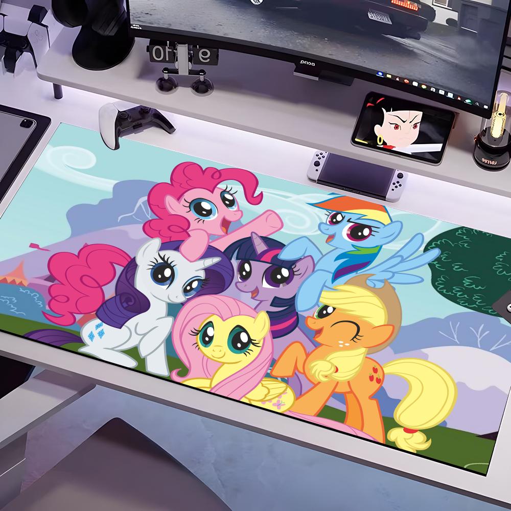 

My L-LittleS Cartoon P-PonyES Mouse Pad Multiple Sizes Large Square Computer Office Game Table Mats Rubber Anti-slip Mousepads 600x300x2mm