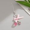 Y2K Fashion Acrylic Keychain Flower Star Love Bow Strawberry Pendant For Student Women Bag Backpack Accessories