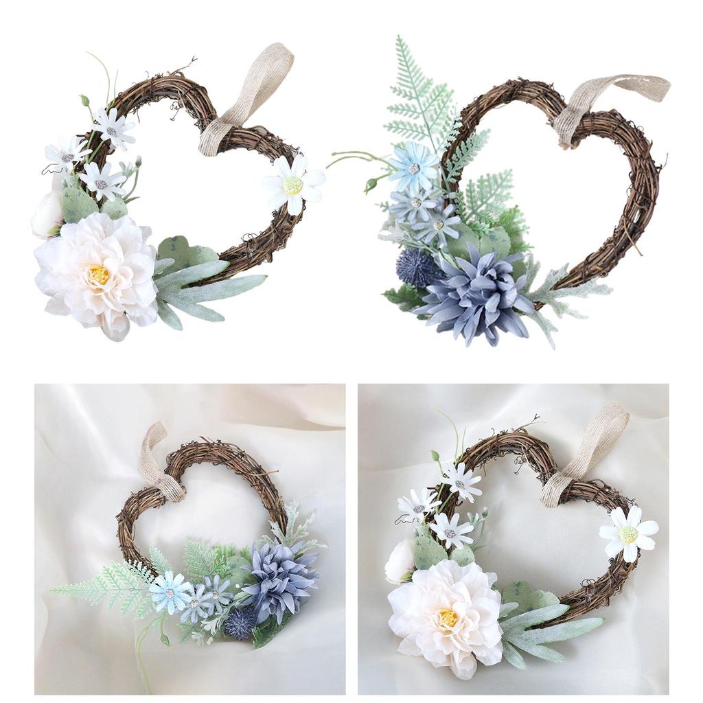 Flower Wreath Garland Wall Hanging for Valentine'S Day Farmhouse Decoration