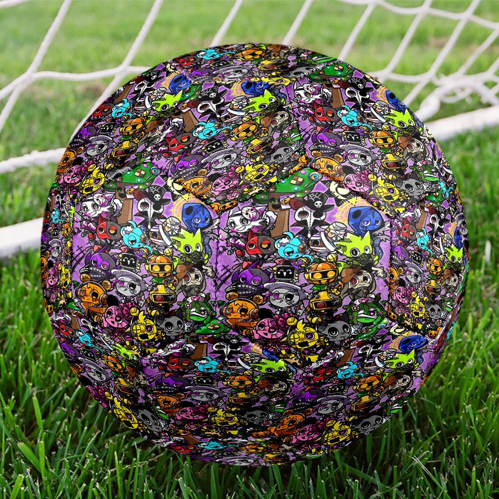 Sprunki Game Print Size 5 Soccer Ball, Standard Match Football for Sports Game and Team Practice, Ideal Gift for Soccer Fans