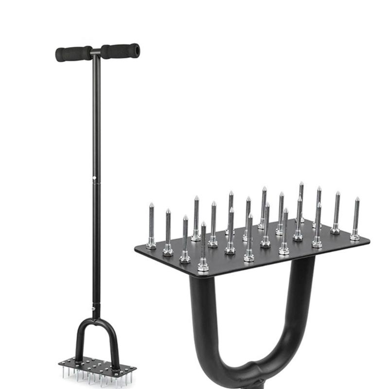 Easy To Assemble Lawn Aerating Tool With 20 Points For Efficient Garden Maintenance And Soil Health Improvement