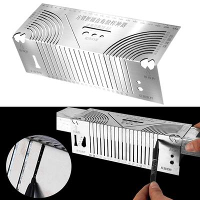 Marking Tool Metal Ruler Square Pipe Bending Measuring Scriber Linear for Construction