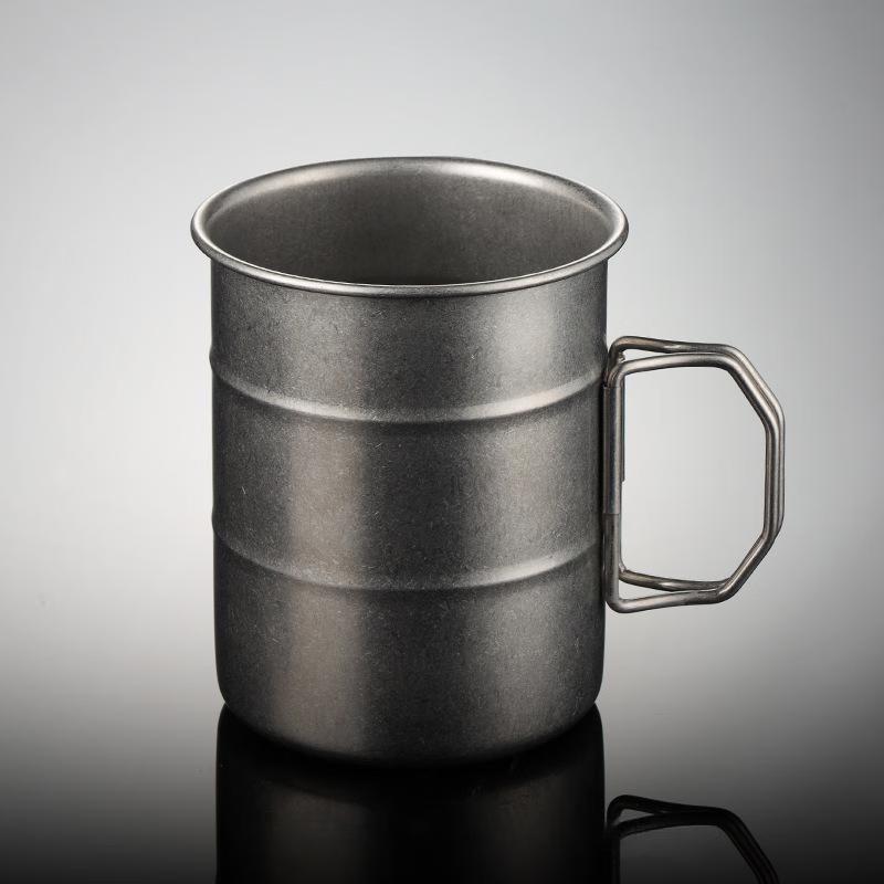 ZISIZ Oil Drum Style Camping Mug