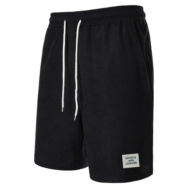 Summer New Style Men's Solid Color Sports Pants Corduroy Simple Five-point Shorts Loose And Comfortable Casual Pants