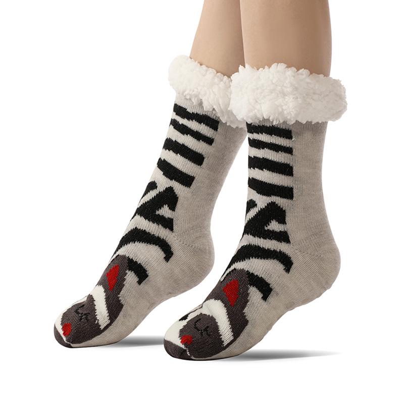 Damen Verdickte Slipper-Socken: Weihnachten, Mutterschaft, Schlaf, Decke & Kältesichere Strümpfe.