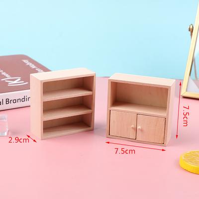 1:12 Puppenhaus Miniatur Holz Display Schrank Schrank Schaufenster Modell