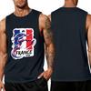 Men's Sleeveless Athletic Tank Top with Graphic Print for Sports Gym Training Casual Wear Summer Outdoor Activities