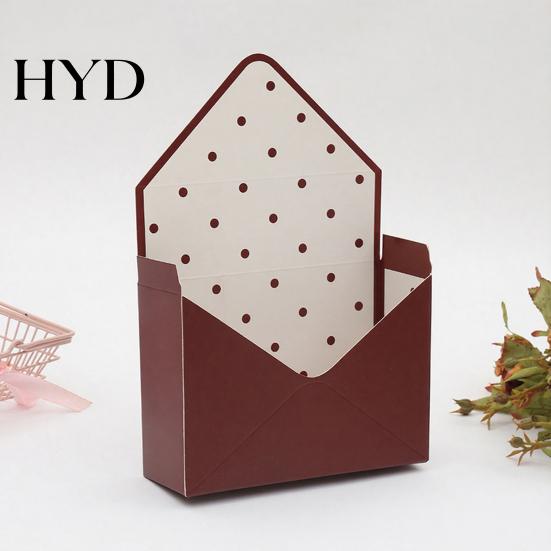 Elegant Flower Packaging Valentine's Day Floral Envelope Box Florist Bouquet Wrapping Paper Gift Bag Small Folding Envelop for Mother's Wedding