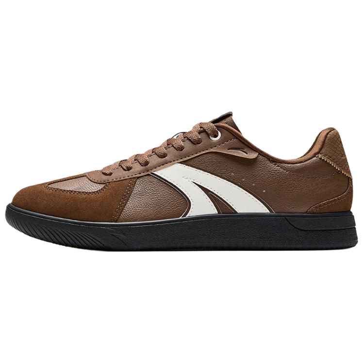 Anta Fashionable Versatile Trendy Minimalist Durable Supportive Low-Top Skate Shoes Men Sneakers Brown White 912548019-3