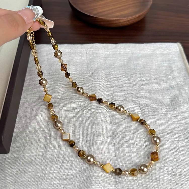 A Niche Bead Style Minimalist Sweater Necklace
