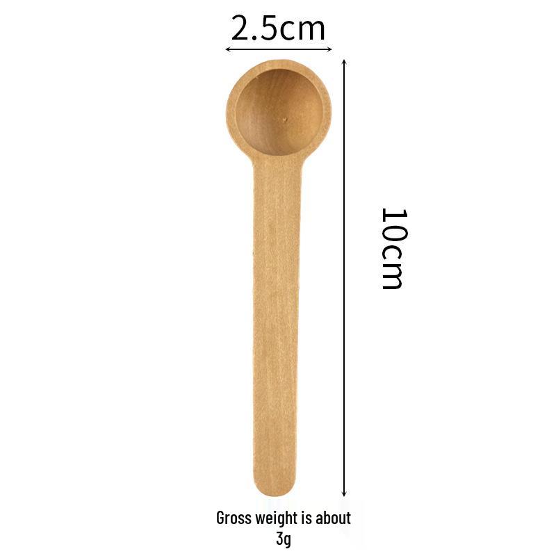 Children's Mini Wooden Spoon - 5g Solid Wood Measuring Spoon for Coffee or Milk Powder