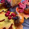 Home Autumn Decoration Christmas Fall Artificial Maple Leaves Berry Stem Faux Branches Fake Pumpkin