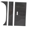 For 2013- Jaguar F-TYPE Soft Carbon Fiber Car Central Control Storage Box Panel Sticker Car Interior Accessories 3Pcs RHD