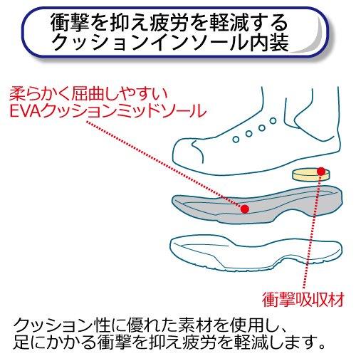 Safety Work Shoes JSAA Certified Professional Sneakers Long Shoes Shock Absorption YMP05 Ankle Guard Cm [Midori Anzen] 26.5