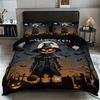 3PC Halloween Horror Pumpkin Printed Bedding Set Coreless Soft, Comfortable, Bedroom Dormitory, Multiple Sizes, Machine Washable