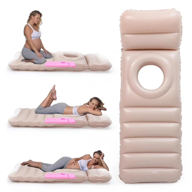 O-Shaped Inflatable Pregnant Mattress PVC Portable Yoga Mat Prone Mat Outdoor Water Floating Bed/Raft for Relaxation And Support