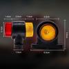 Ygmylandbb LED Side Marker Lamp for Trucks, 8LED Double-sided Emission,