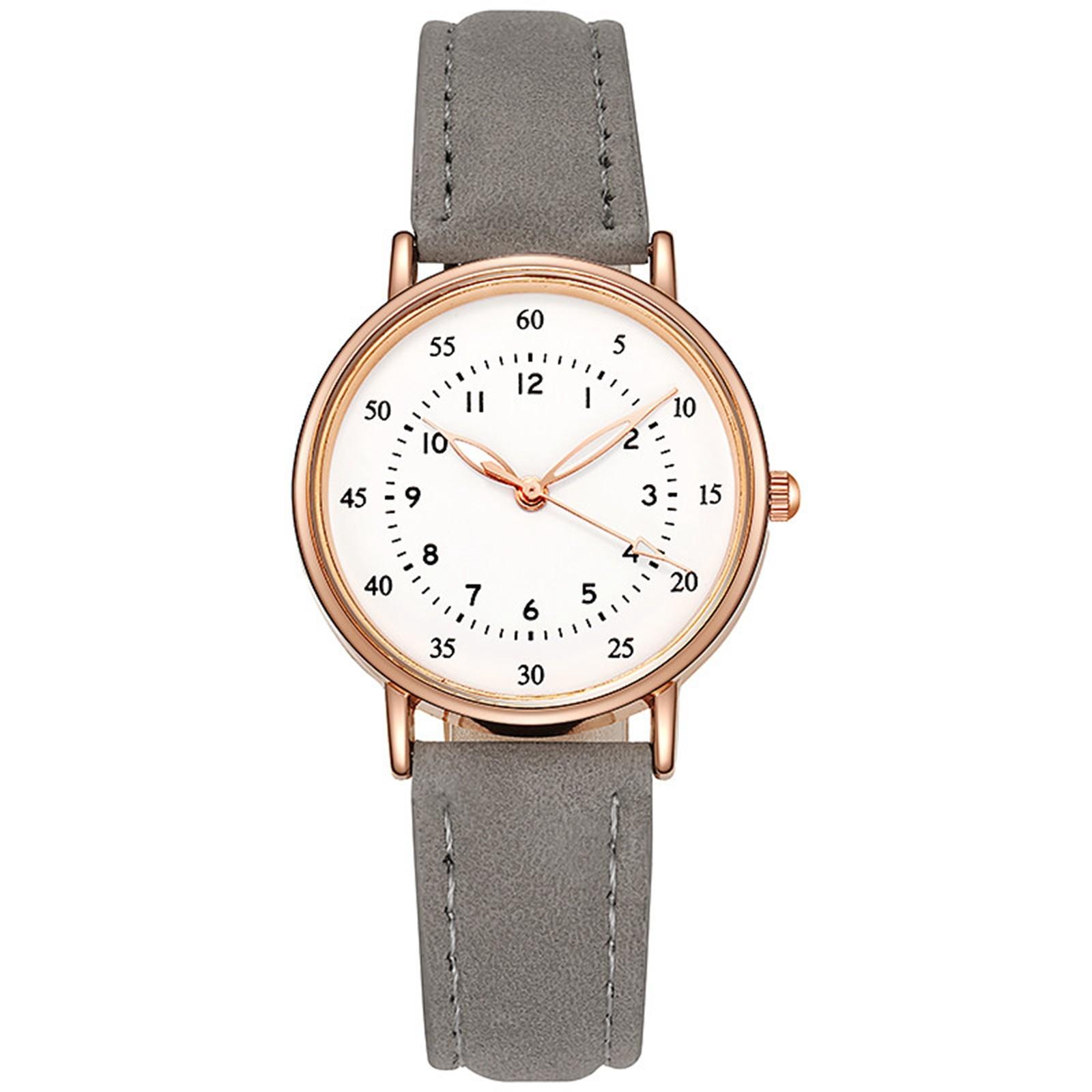 

Женские часы Кожаный браслет Женские часы Кварцевые часы One Size серый