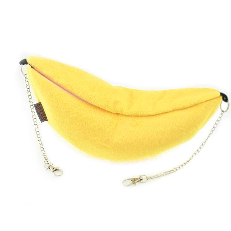 Banana Shaped Hammock Hamster Nest Warm Winter High Quality Sponge Filling Cotton Soft Comfortable Breathable Pet Supplies