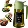 Dual-Use Glass Oil Spray & Pour Bottle - Large Capacity, Press-Type Design for Household Use