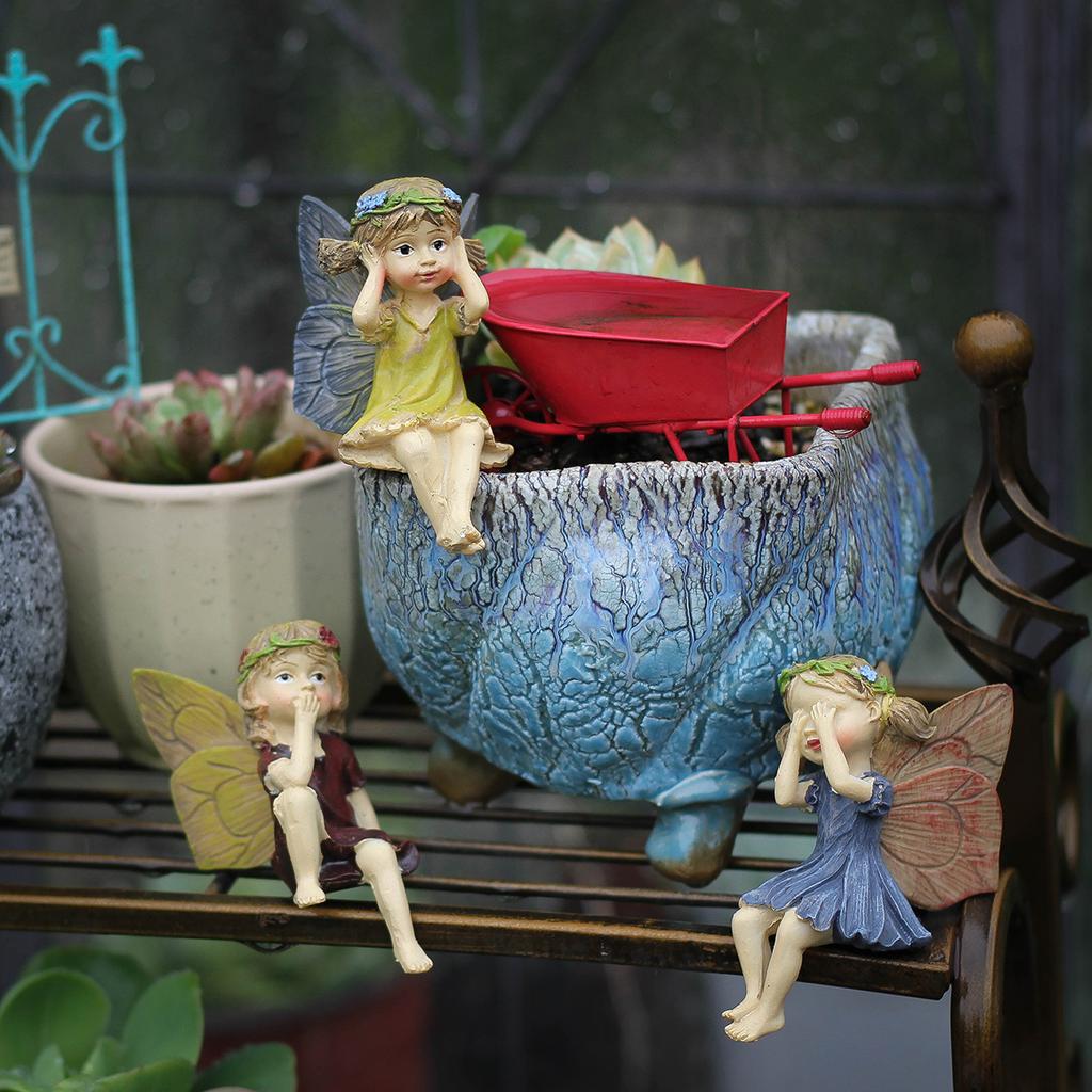 Garden Figure Resin Angel Micro Landscape Bonsai Decoration Miniature Figurines Garden Decoration Home Decor