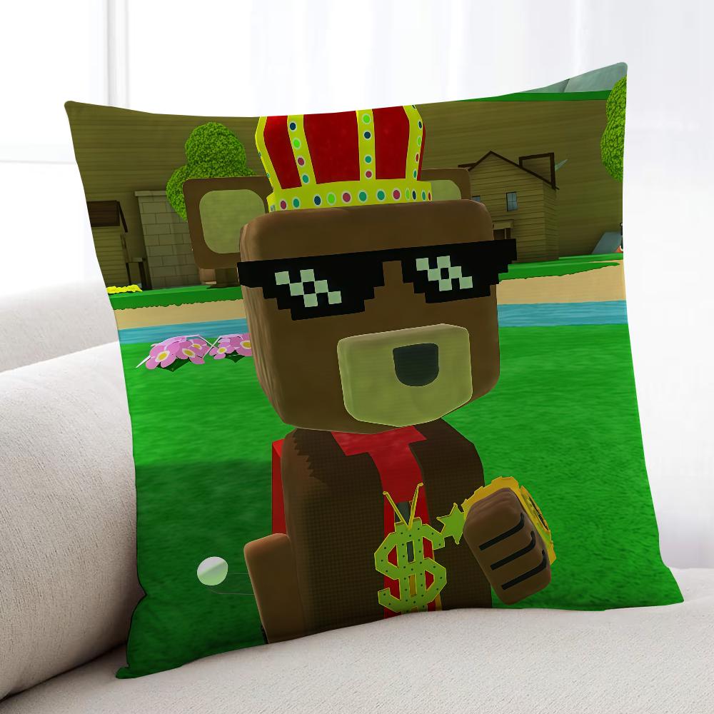S-Super Bear Adventure Game Cushion Cover Home Bedding Sofa Living Room Pillowcase Simple Soft Skin Cushion Cover Party Gift