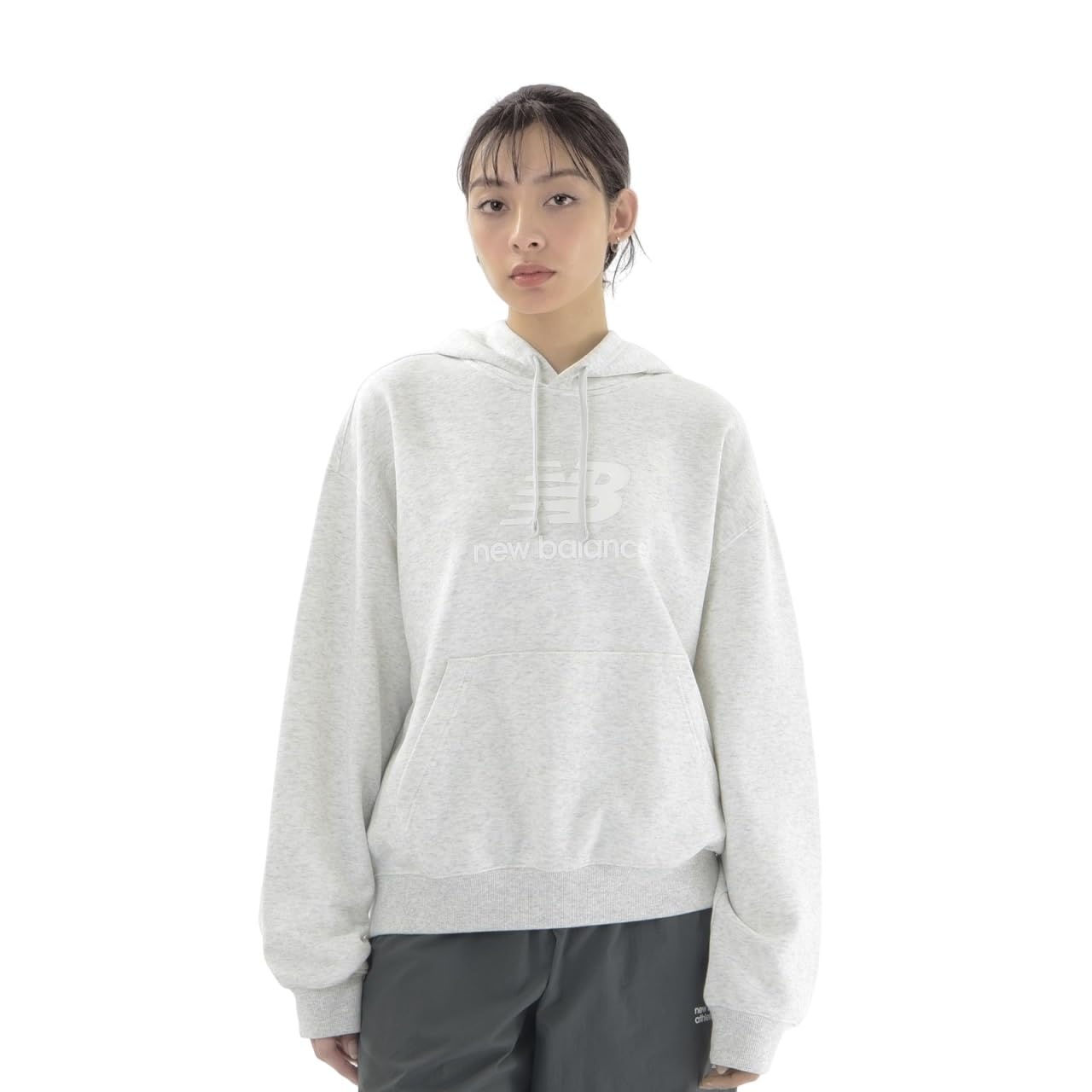 

Sport Essentials Stacked Logo Sweat Hoodie Stacked Logo Sweat Hoodie AHH [New Balance] (WT41504) Women s (Ash Heather)
