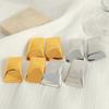 Drop Earrings, 18K Gold Plated Square Metal Statement Stylish Minimalist Heavy Duty