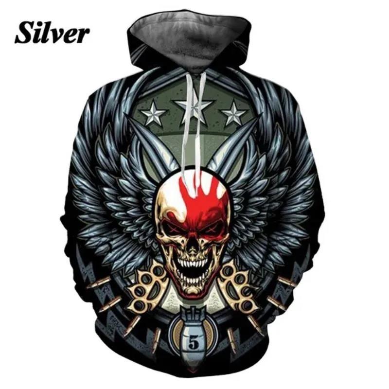 Herren- und Damen-Five Finger Death Punch Hoodies 3D-Druck Lässige Herbst-Winter-Sweatshirts Hip-Hop Rock Hoodie