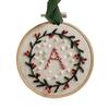 DIY Embroidered Christmas Kit Mini Christmas Ornament Embroidered Initial Crafting Embroidery Kit for Beginners