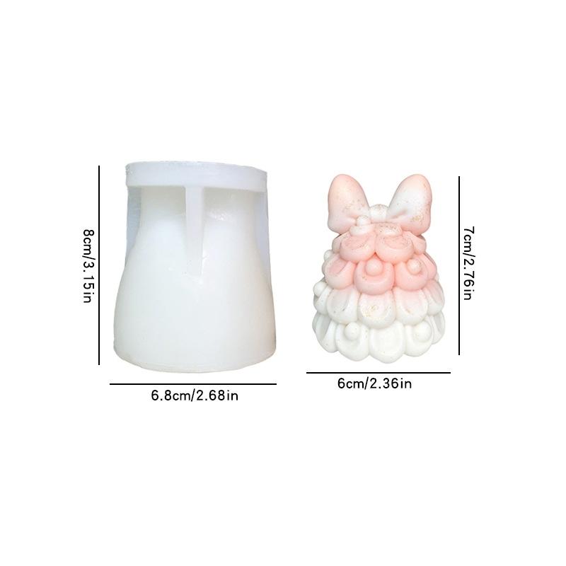 

Diy Resin Mold Heat-Resistant Christmas Candle Mold Plaster Ornament Mold Flexible For Ornaments Gifts Home Decor білий