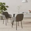 Vidaxl Dining Chairs, 2 Pcs, Dark Grey, Velvet
