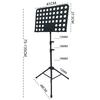 Folding Music Stand, Adjustable Height (75-135cm), Tripod Stability, Tri-Fold Design, Multi-Function Desktop Stand for Reading and Writing