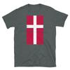 Denmark Europe Copenhagen Distressed Flag Short-Sleeve Unisex T-Shirt