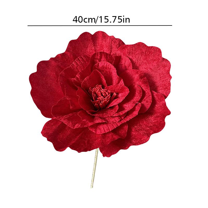 Handmade Photography Props Ornament Artificial Flower DIY Solid Color Party Velvet Material Beautiful Home Decoration