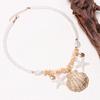 Bohemian Shell Necklace With Pearl Pendant For Summer Beach Party Wear