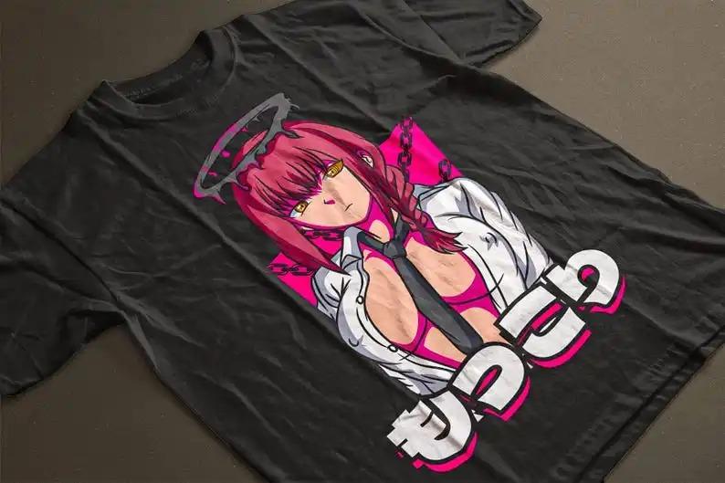 Chainsaw Man Makima "Waifu Material" Vintage Anime Oversized T-Shirt | Manga Streetwear Tee